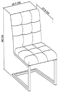 Upholstered Cantilever Chair - Dark Grey Fabric (Pair)