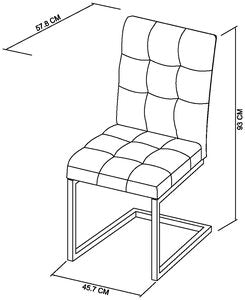 Cantilever Chair - Black Fabric