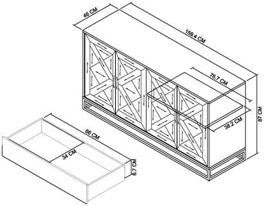 Wide Sideboard