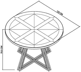 4 Seater Circular Dining Table