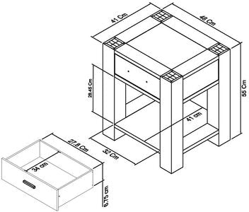 Lamp Table With Drawer