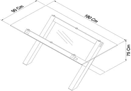 Glass Top Dining Table