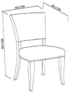 Upholstered Chair - Dark Fabric (Pair)