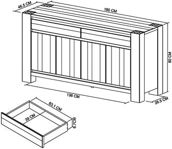 Wide Sideboard