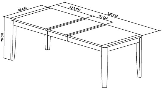 6-8 Extension Dining Table