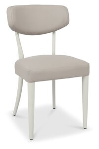 Upholstered Back Dining Chair - Bonded Leather (Pair)