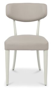 Upholstered Back Dining Chair - Bonded Leather (Pair)