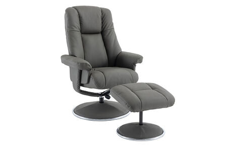 Swivel Recliner - Leather/Match