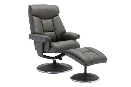 Swivel Recliner - Plush Faux Leather