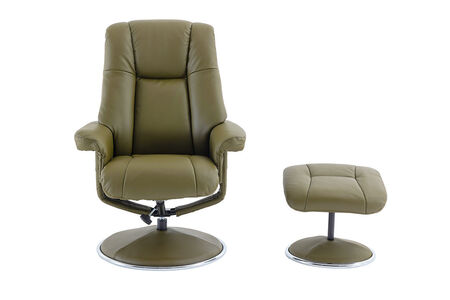 Swivel Recliner - Leather/Match