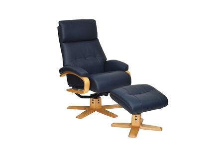 Swivel Recliner - Leather/Match
