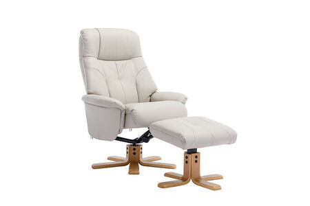 Swivel Recliner - Full Leather