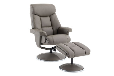 Swivel Recliner - Plush Faux Leather