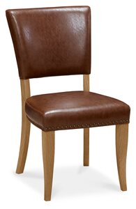 3004-09UB-RT Uph Chair - Rustic Tan Faux Leather (Pair)
