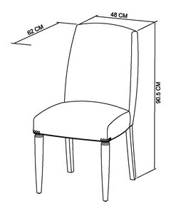 Upholstered Chair - Slate Fabric (Pair)