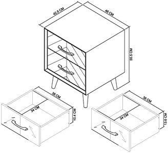 2 Drawer Nightstand