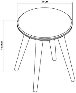 Stool - Dark Fabric