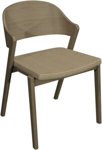 3041-09PB-IV Ply Back Dining Chair - Ivory Bonded Leather (Pair)