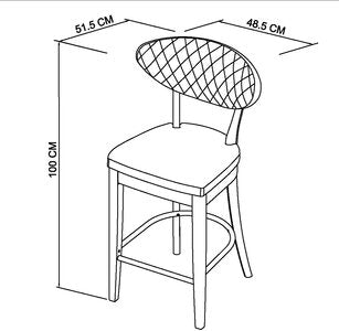 Upholstered Barstool - Old West Vintage (Pair)