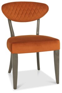 4015-09U-VRU Upholstered Chair - Rust Velvet (Pair)