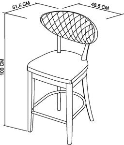 Upholstered Barstool - Dark Fabric (Pair)