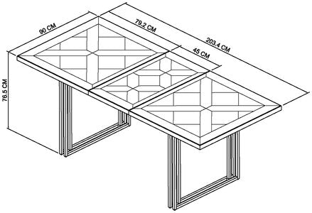 4-6 Extension Dining Table