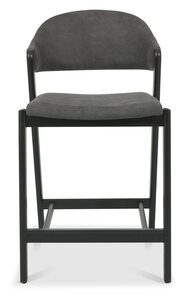 Upholstered Bar Stool - Dark Fabric (Pair)