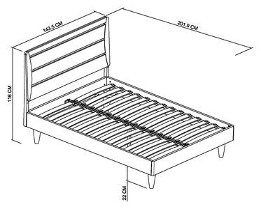 135Cm Slatted Bedstead