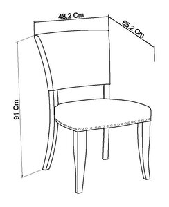 Upholstered Chair - Dark Blue Velvet Fabric (Pair)