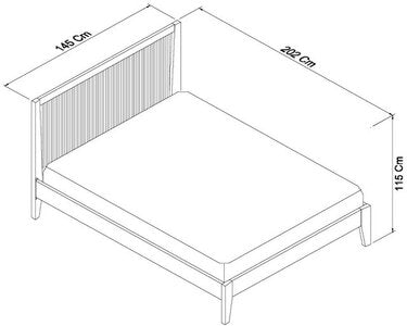 135Cm Slatted Bedstead