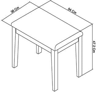 Stool- Ivory Bonded Leather