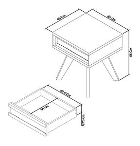 Lamp Table With Drawer