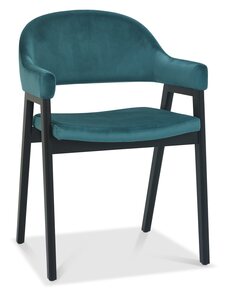 6048-09UA-VAZ Upholstered Arm Chair - Azure Velvet (Pair)