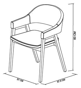 Upholstered Arm Chair - Cedar Velvet (Pair)