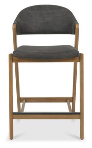 Upholstered Bar Stool - Dark Fabric (Pair)