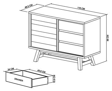 Narrow Sideboard