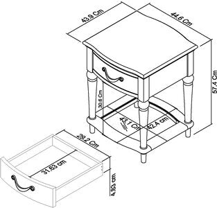 Lamp Table With Drawer