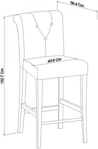 Upholstered Bar Stool - Bonded Leather