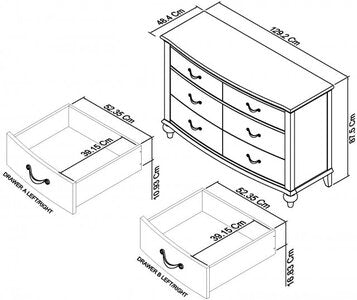 6 Drawer Wide Chest