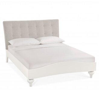 6295-44BD 150Cm Upholstered Bedstead - Vertical Stitch - Pebble Fabric
