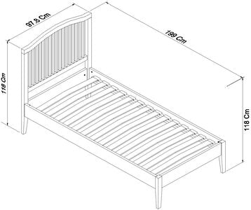 90Cm Slatted Bedstead