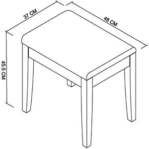 Stool - Pebble Fabric