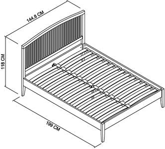 135Cm Slatted Bedstead