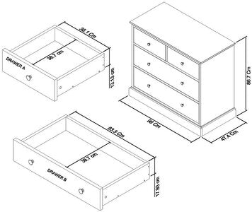 2+2 Drawer Chest