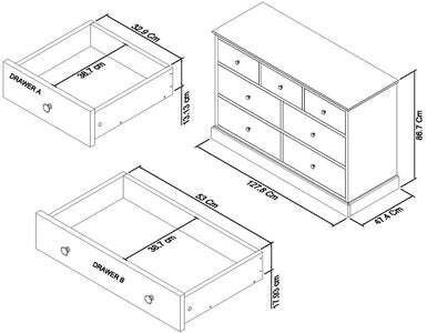 3+4 Drawer Chest