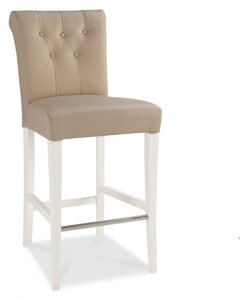 8005-09BSU-IV Upholstered Bar Stool - Ivory Bonded Lthr (Pair)