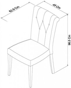Upholstered Chair - Ivory Bonded Leather