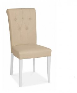 8005-09UB-IV Upholstered Chair - Ivory Bonded Leather (Pair)
