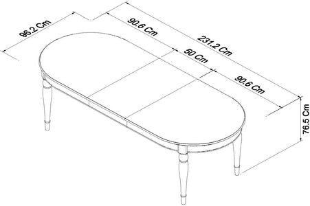 4-6 Extension Dining Table