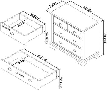2+2 Drawer Chest